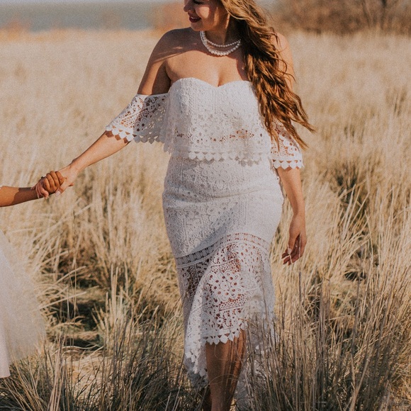 White 2 piece dress - Picture 1 of 3